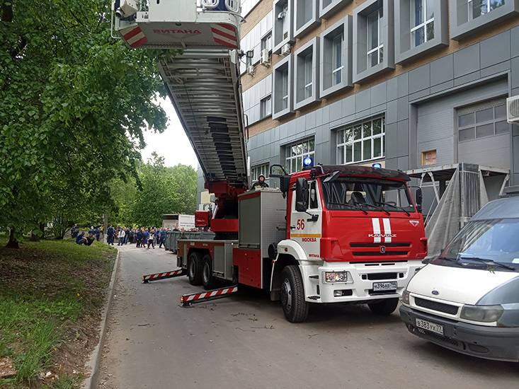 Проведение практической противопожарной тренировки в «Красной Звезде»